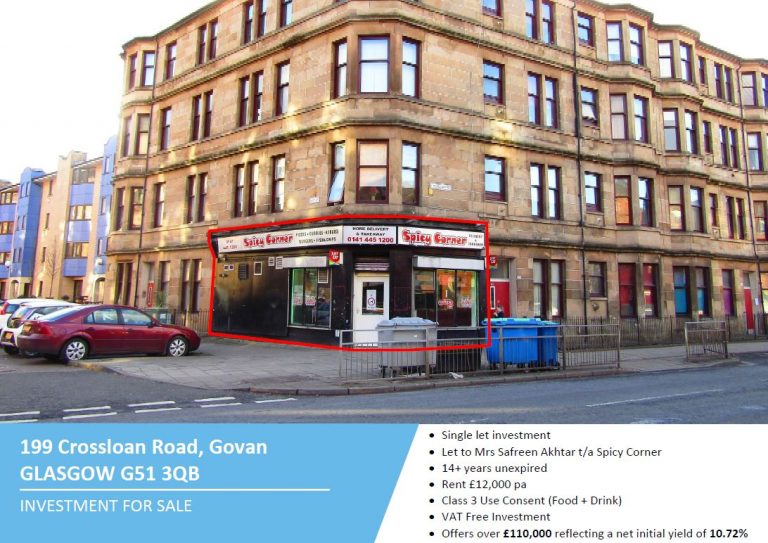 Investment Sale at 199 Crossloan Road, Govan, Glasgow